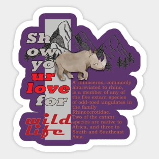 Show your love for wildlife Sticker